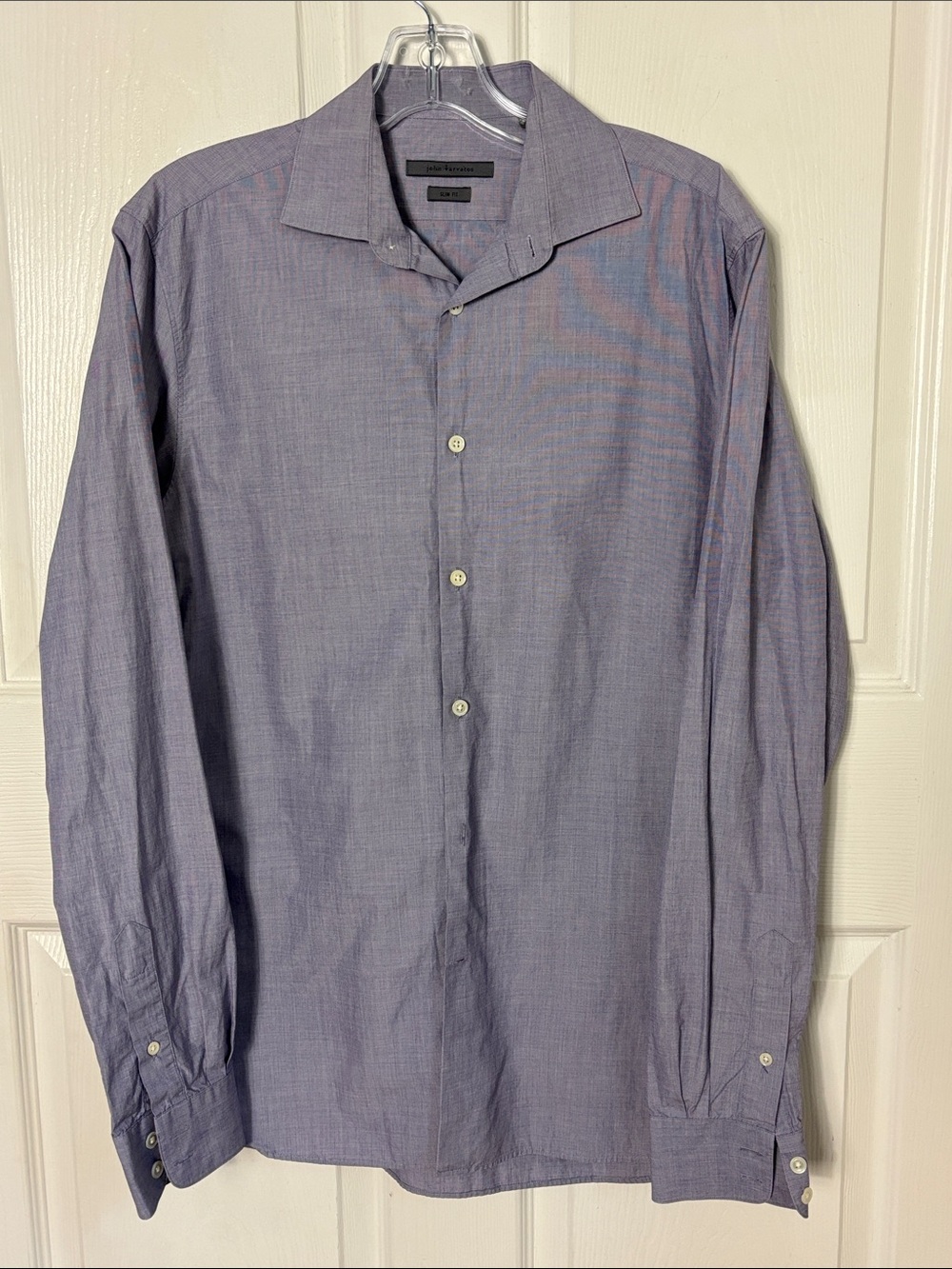 John Varvatos slim fit button down dress shirt size 14.5 size 24/35 dressy casua